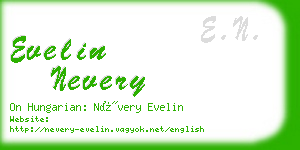 evelin nevery business card